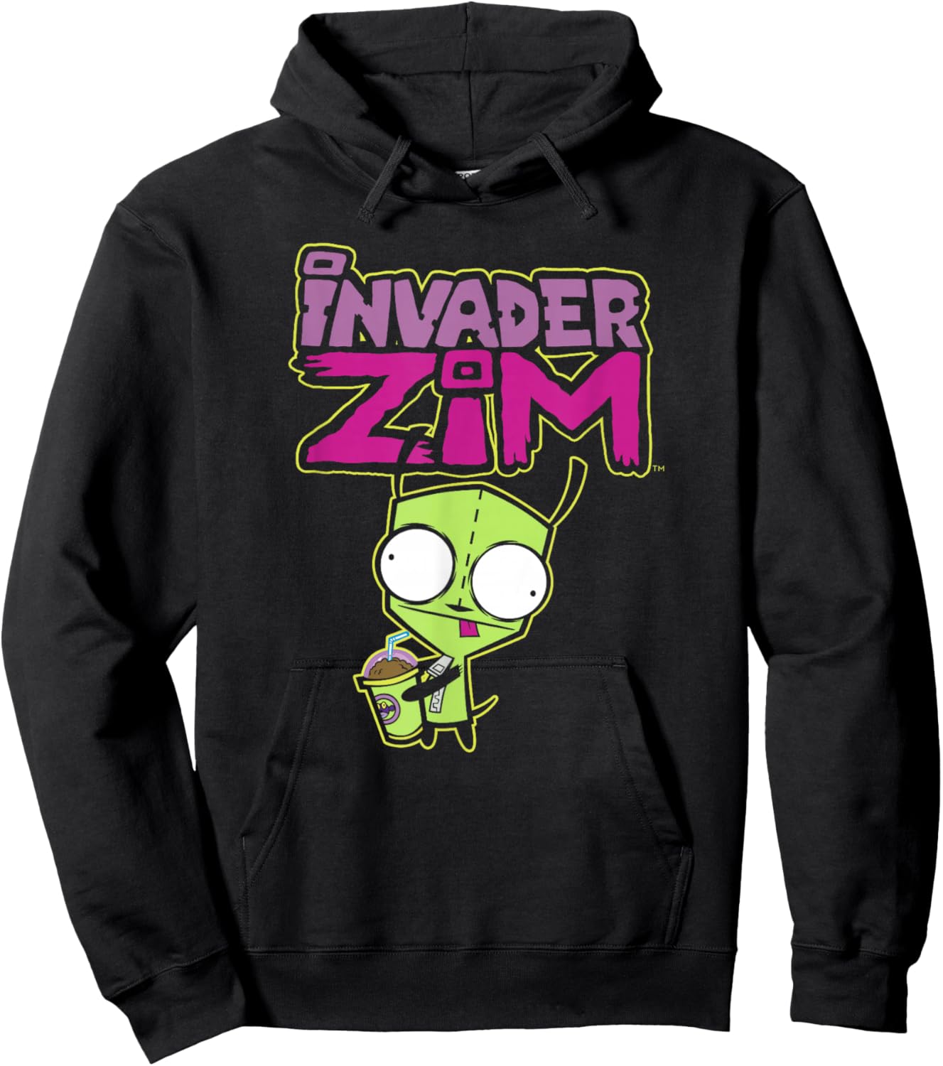 Invader Zim G.I.R Milkshake Foodie Dog Logo Hoodie - Hoodie | Black