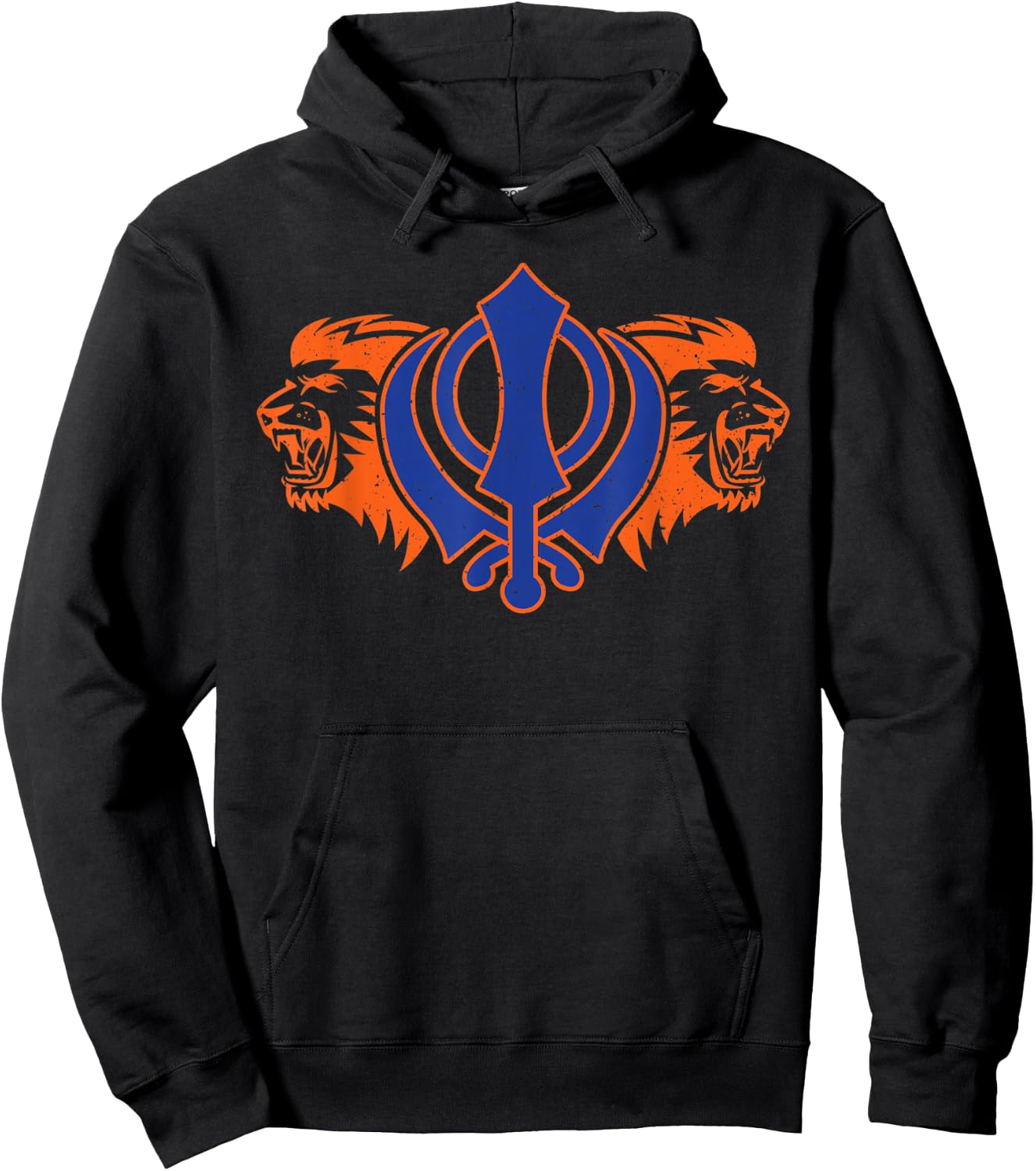 Khanda lions kaur punjabi - sikhism sikh gift Hoodie - Hoodie | Black