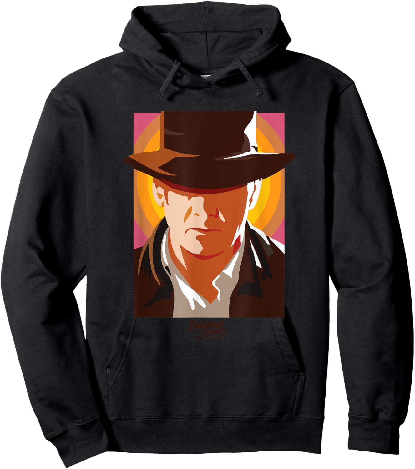 Indiana Jones and The Dial of Destiny Big Face Portrait Hoodie - Hoodie | Black