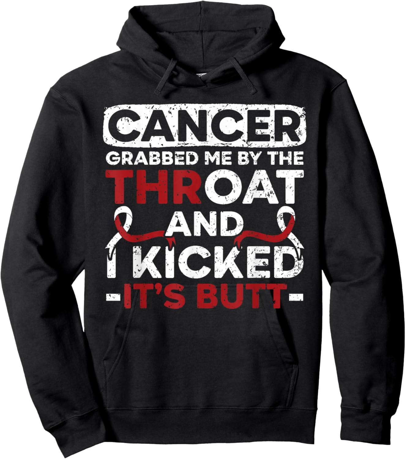 Cancer Grabbed My By The Throat Head And Neck Cancer Hoodie - Hoodie | Black