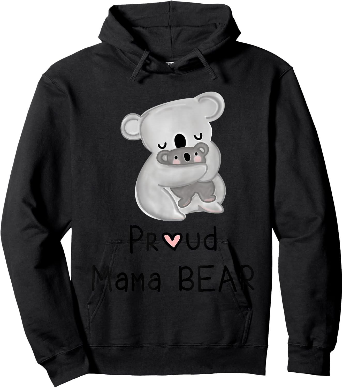 Cute Koala Mama Bear and Baby, Mothers Day Gifts Hoodie - Hoodie | Black