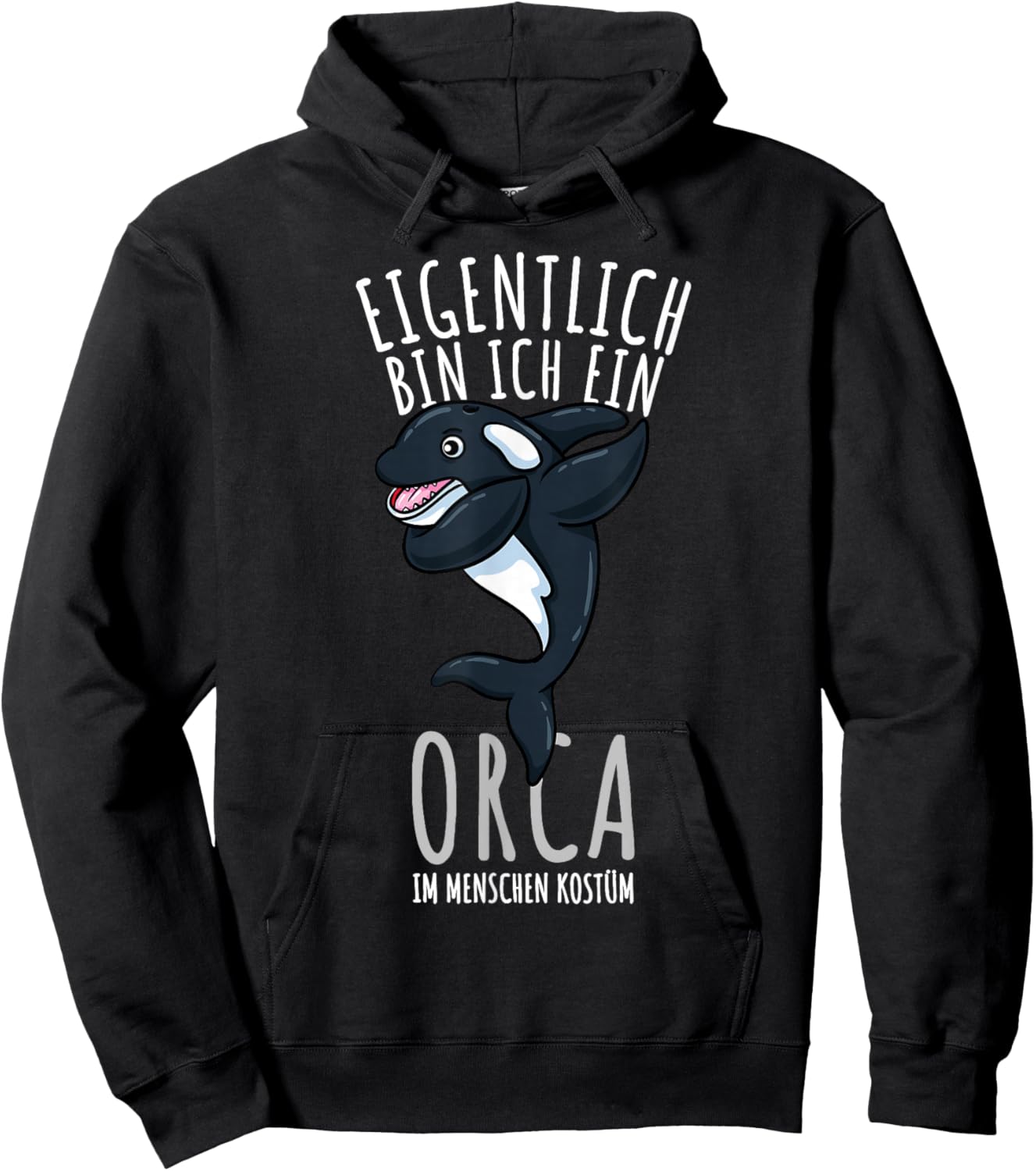 Dabbing Orca Kostüm Kinder Mädchen Killerwal Hoodie - Hoodie | Black