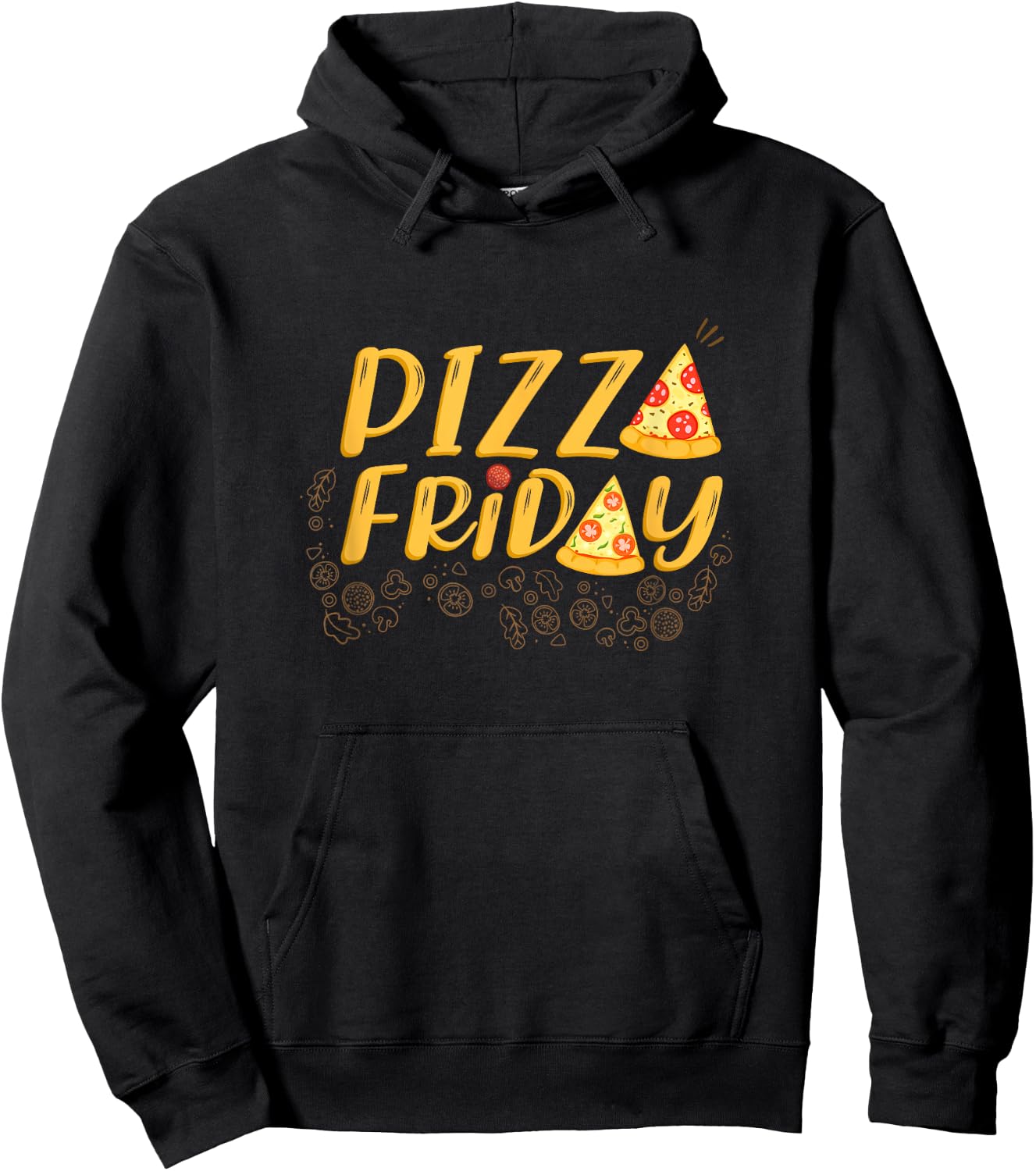 Pizza Friday Funny Food Hoodie - Hoodie | Black
