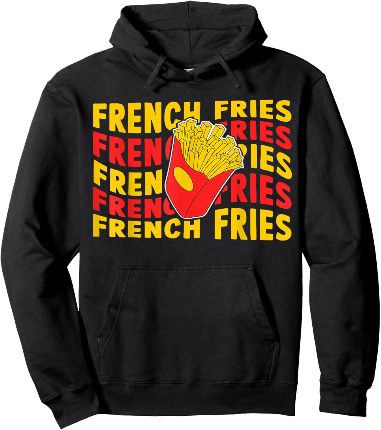 Retro Franch Fries For Kids Men Women French Fries Fryer Hoodie - Hoodie | Black