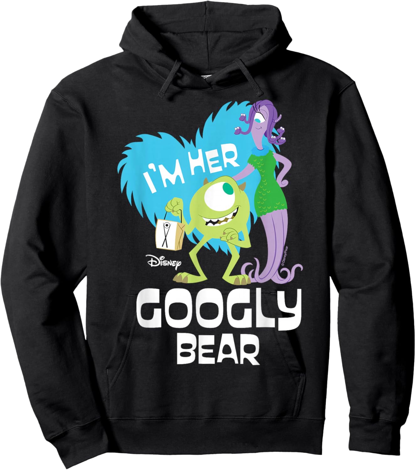 Disney Monsters Inc. - I'm Her Googly Bear Hoodie - Hoodie | Black