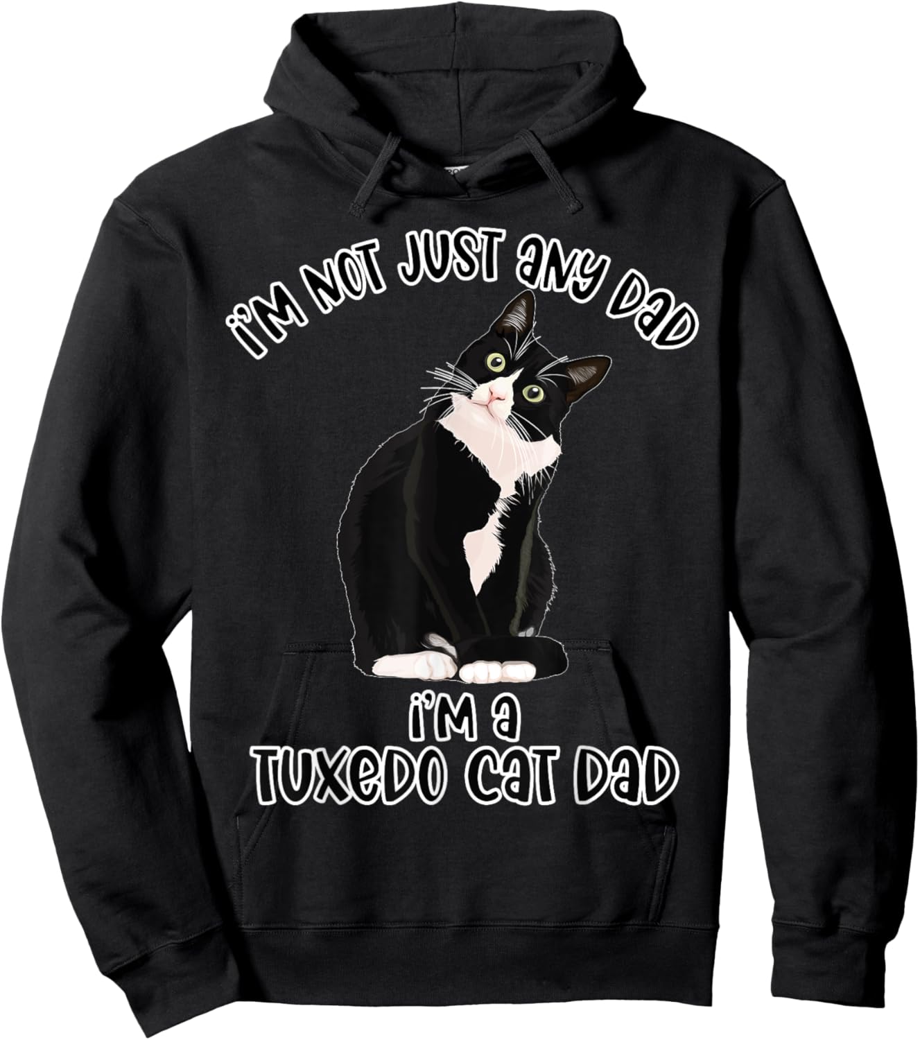 Tuxedo Cat Lovers Funny Shirt for Dad Father's Day Women Hoodie - Hoodie | Black