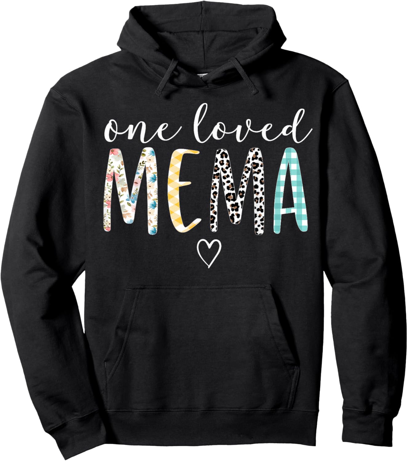 Mema Gifts Women One Loved Mema Mother's Day Hoodie - Hoodie | Black