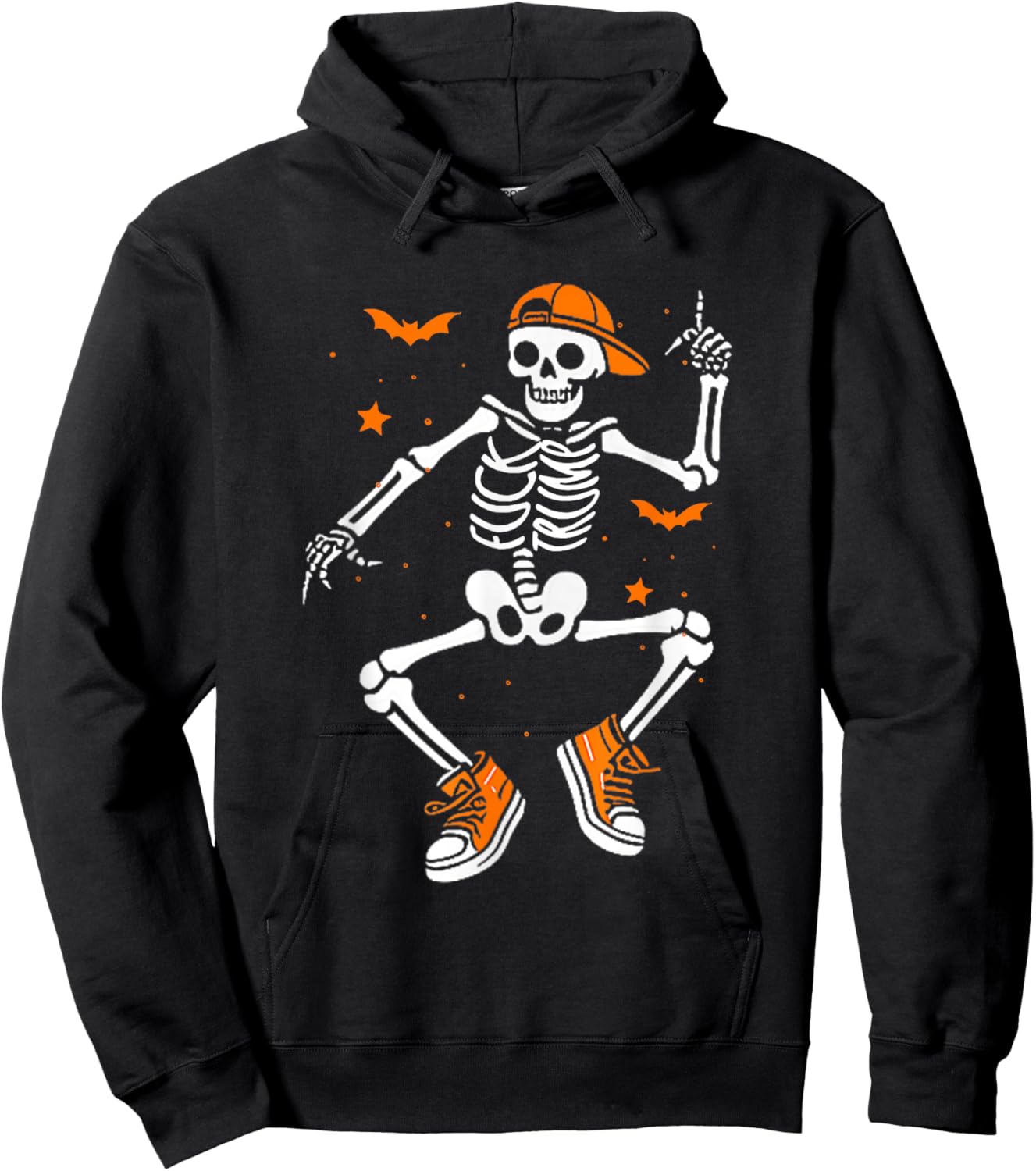 Funny Halloween Skeleton Trump Halloween Costume Hoodie - Hoodie | Black