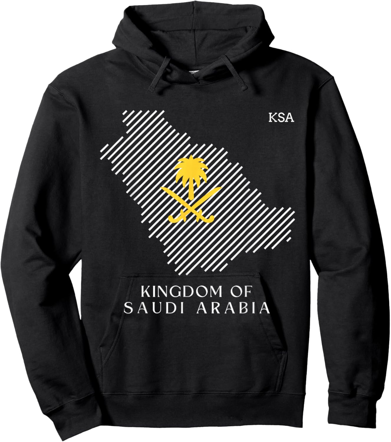 National Day of Saudi Arab, Kingdom of Saudi Arabia Flag KSA Hoodie - Hoodie | Black
