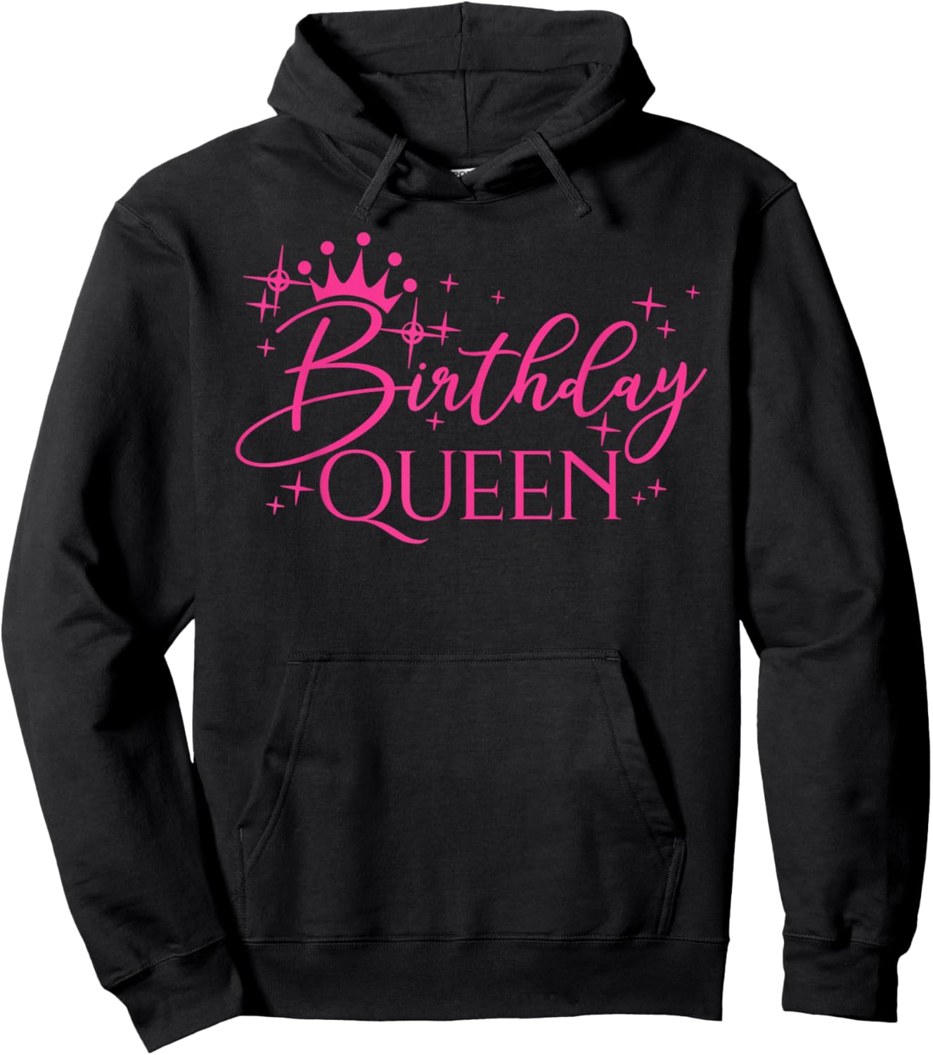 Birthday Queen Pink For Girls And Women Birthday Party Hoodie - Hoodie | Black