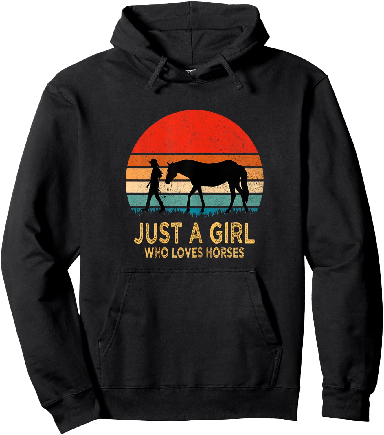 Just a Girl Who Loves Horses Gift Hoodie - Hoodie | Black