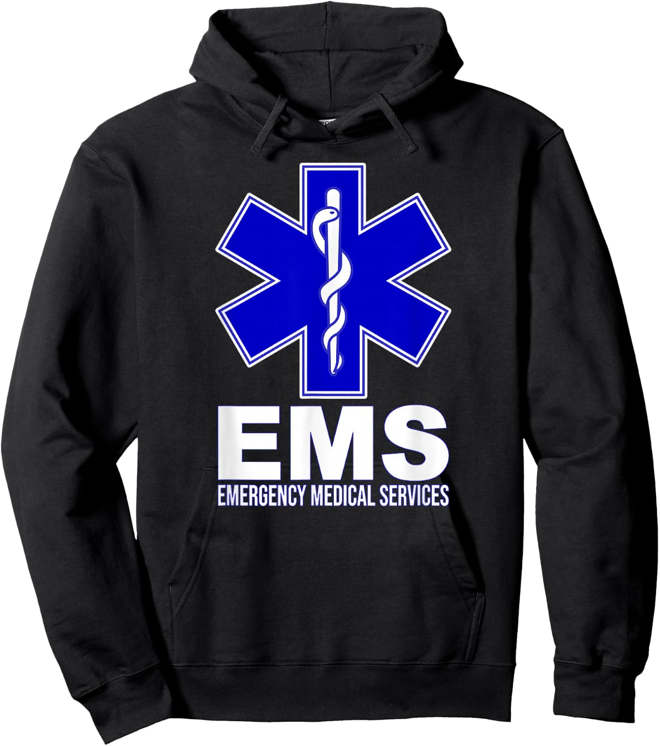 Ems Star of Life Emergency Medical Services Emt Paramedic Hoodie - Hoodie | Black