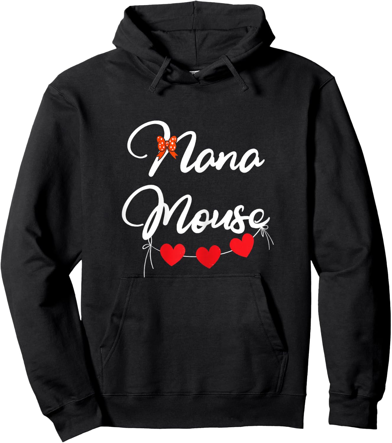 Nana Mouse | Grandma Grandmother | Granny Mother's Day Hoodie - Hoodie | Black