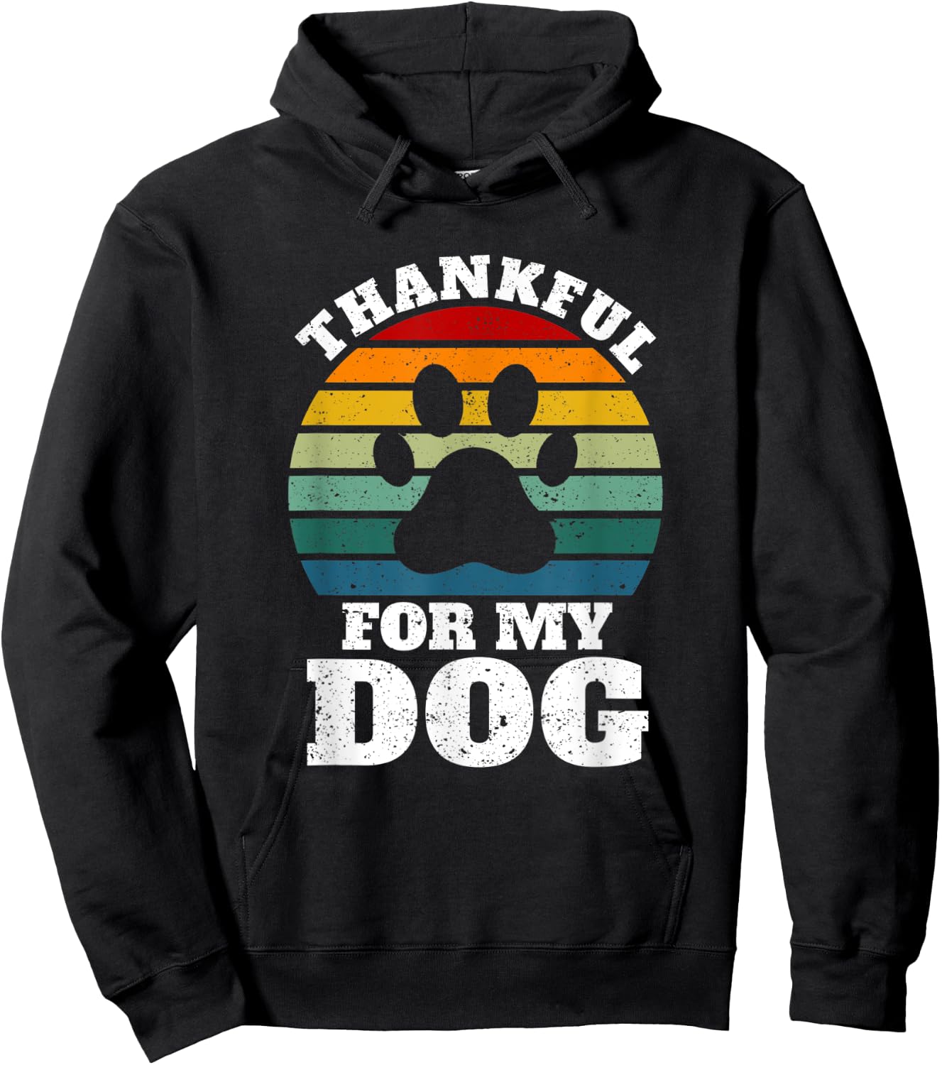 Funny Thanksgiving Dogs Animal Lover Thankful For My Dog Hoodie - Hoodie | Black