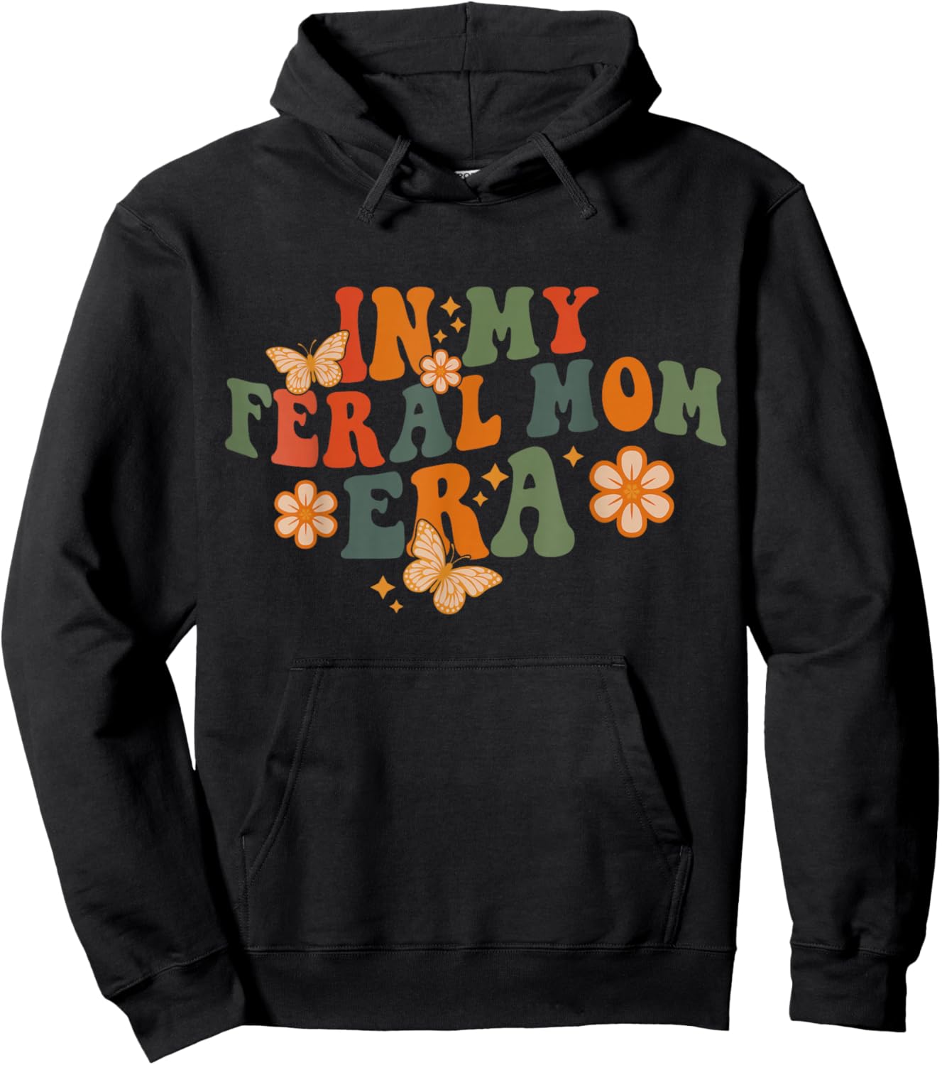 In my feral mom era Hoodie - Hoodie | Black