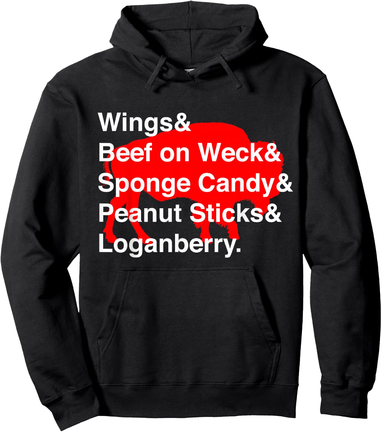 Classic Buffalo New York Foods Cute Buffalo NY Foodie Hoodie - Hoodie | Black