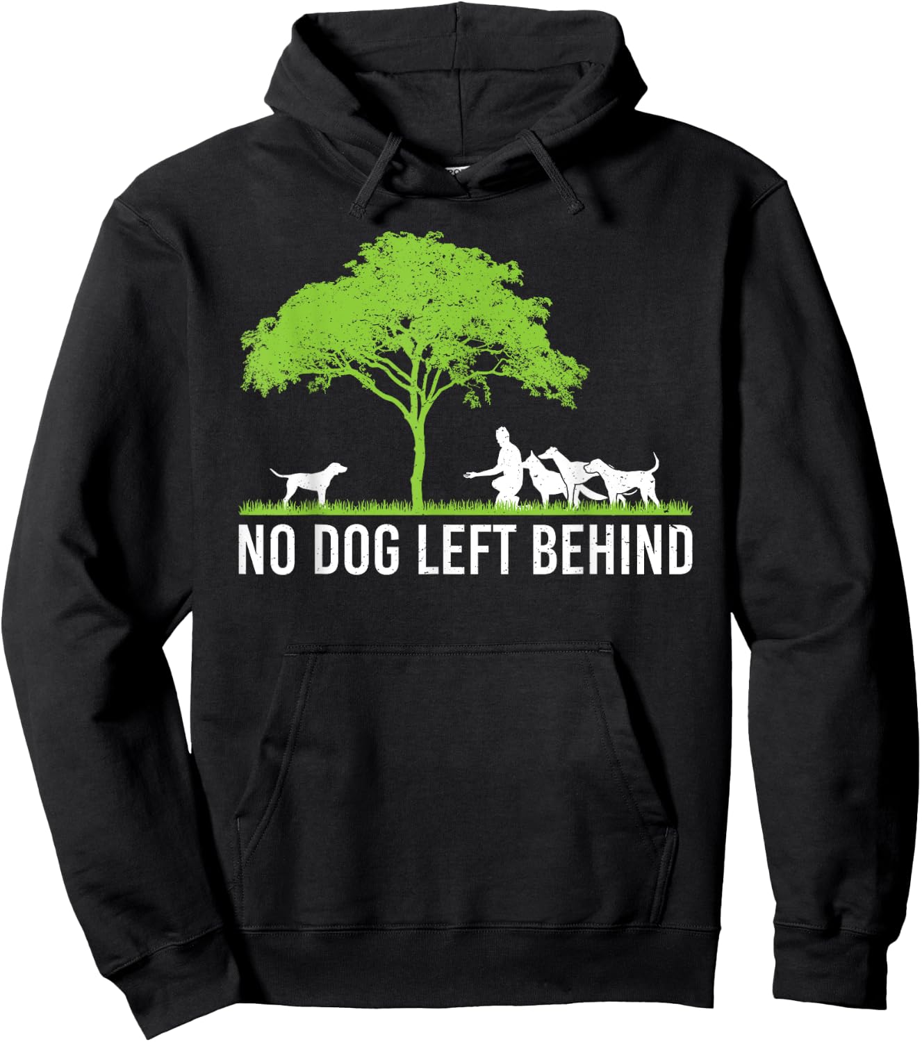 No Dog Left Behind Cute Owner Walker Paw Puppy Love Clothes Women Kids Hoodie - Hoodie | Black