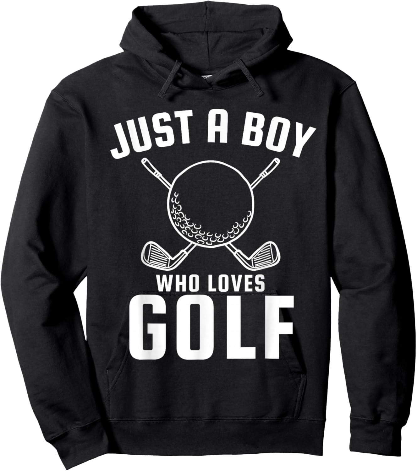 Just a Boy Who Loves Golf Hoodie - Hoodie | Black