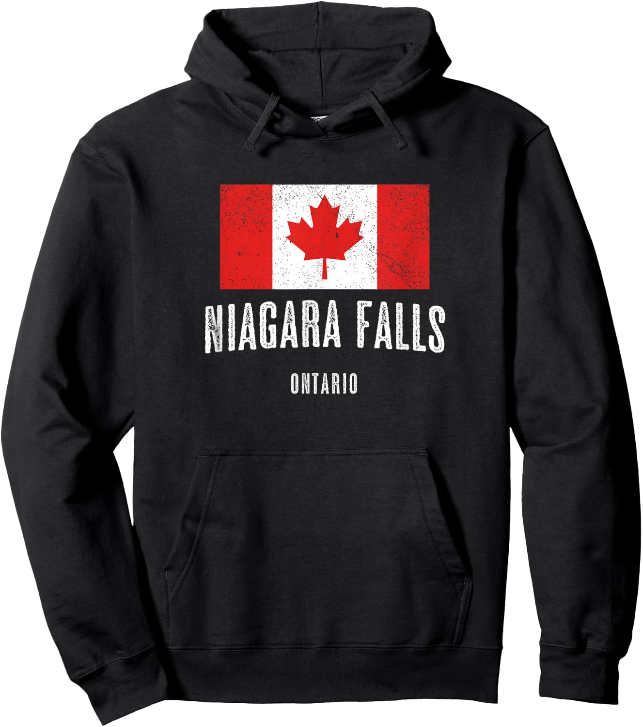 Niagara Falls Canada Canadian Flag Souvenir Hoodie - Hoodie | Black