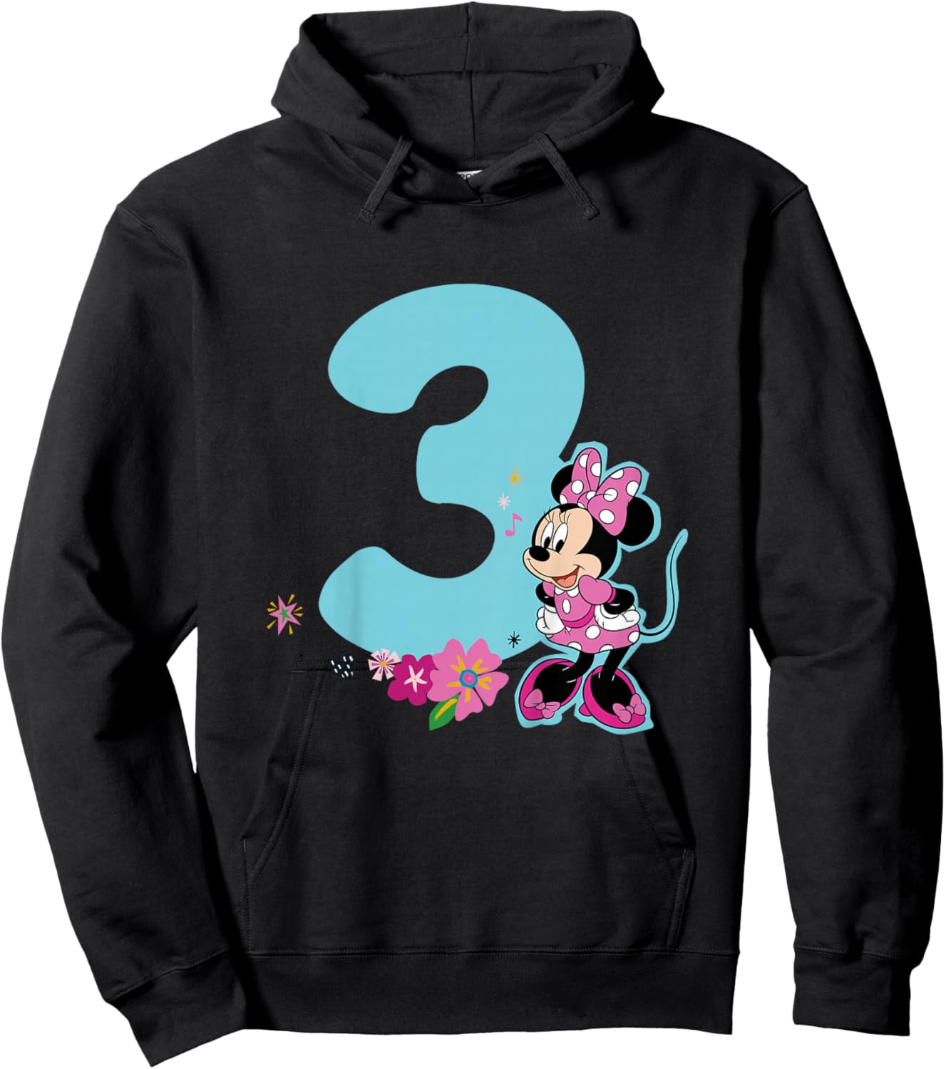 Kinder Minnie Mouse 3 Geburtstag Hoodie - Hoodie | Black