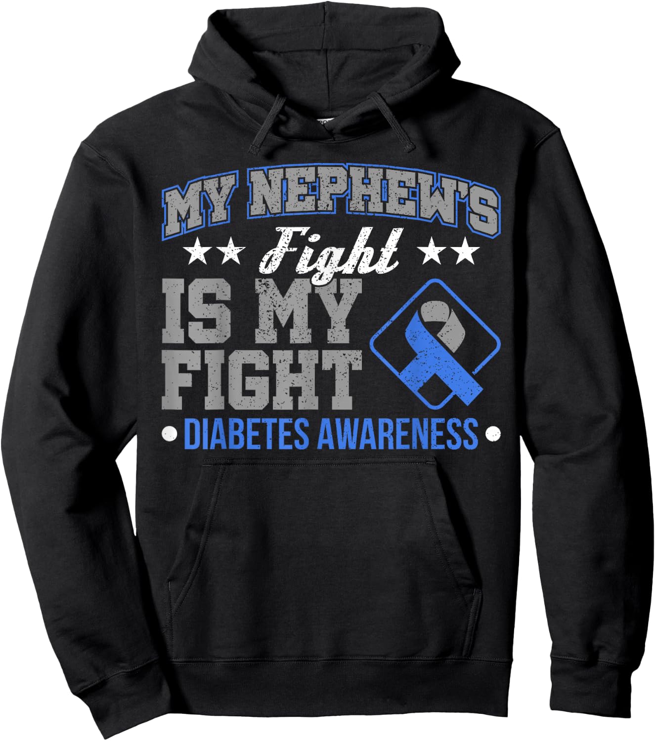My Nephew's Fight Is My Fight Diabetes Hoodie - Hoodie | Black