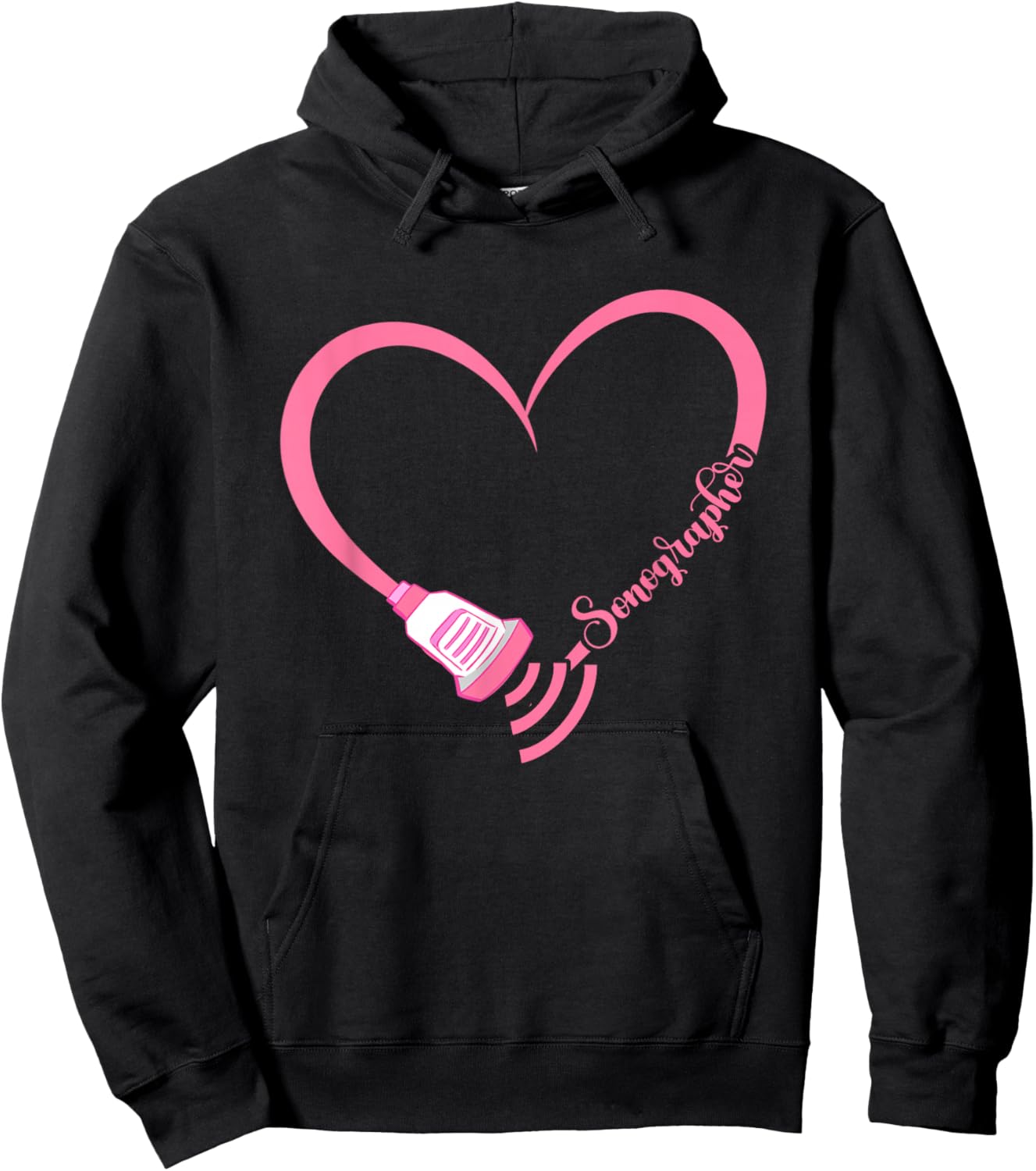 Ultrasound Tech Sonographer Ultrasound Technologist Heart Hoodie - Hoodie | Black