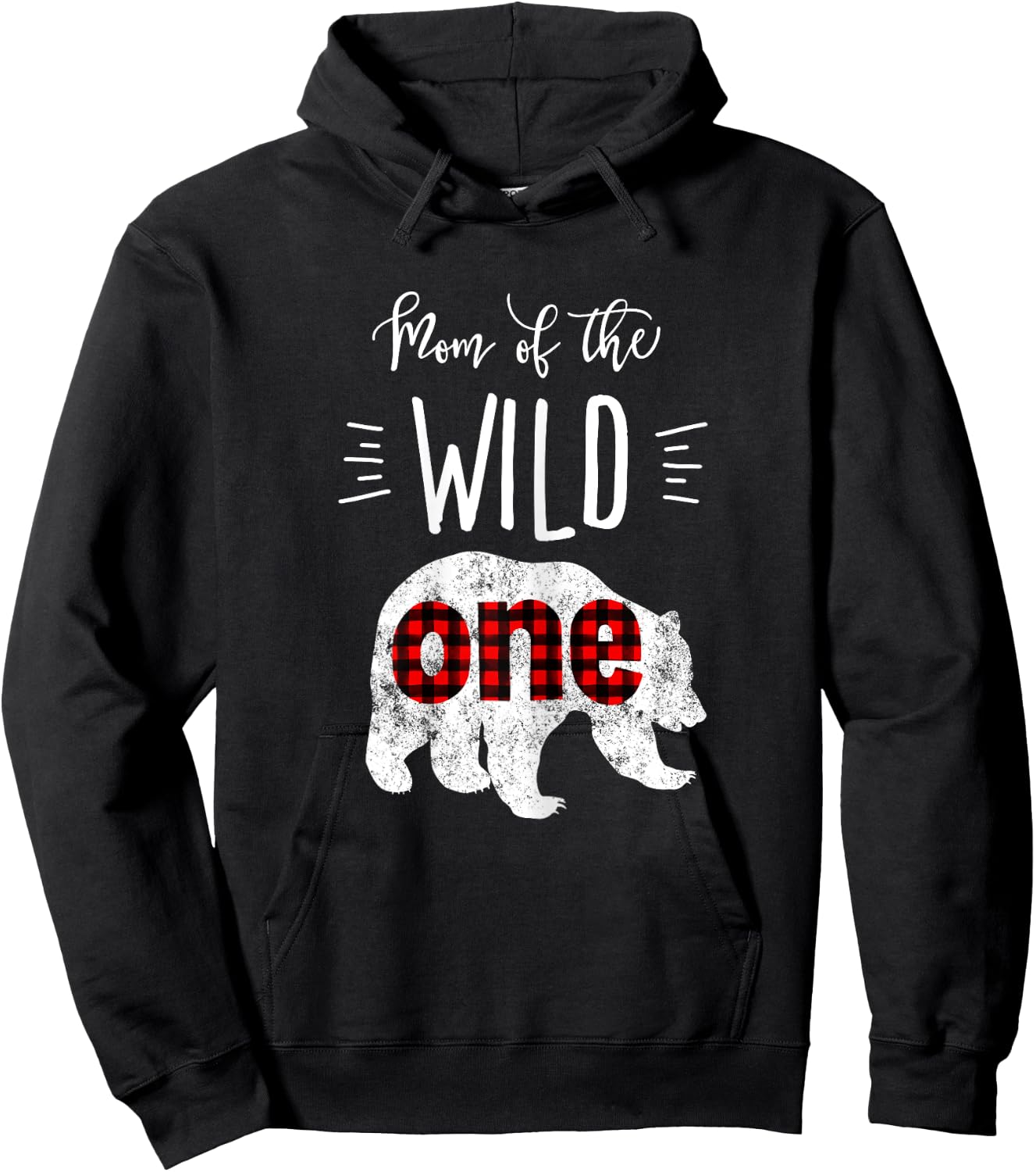 Mom of the Wild One Shirt Bear Lumberjack 1st Birthday Hoodie - Hoodie | Black