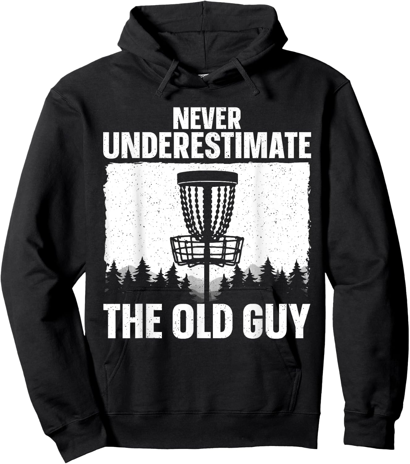 Disc Golf Art For Grandpa Men Dad Disc Golf Player Disc Golf Hoodie - Hoodie | Black