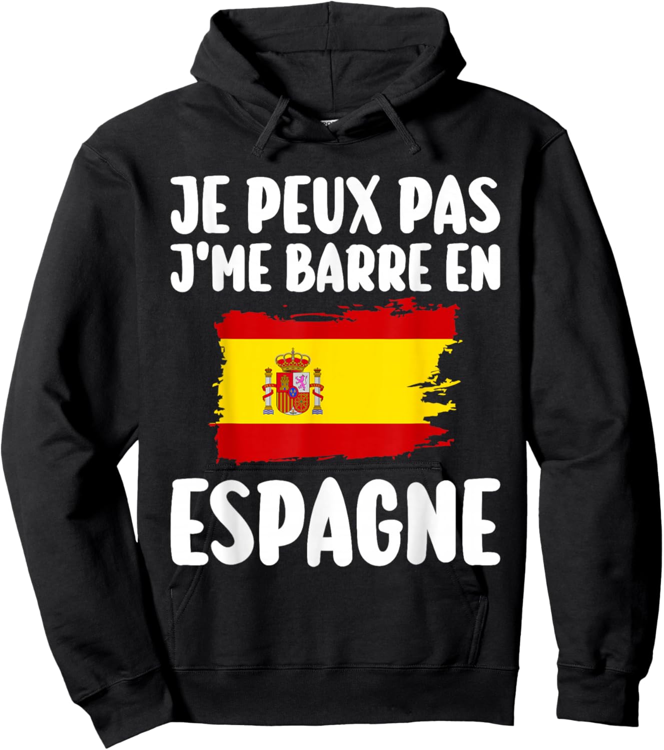 J'Peux Pas J'Me Barre In Spain Travel Gift , Black, S Hoodie - Hoodie | Black
