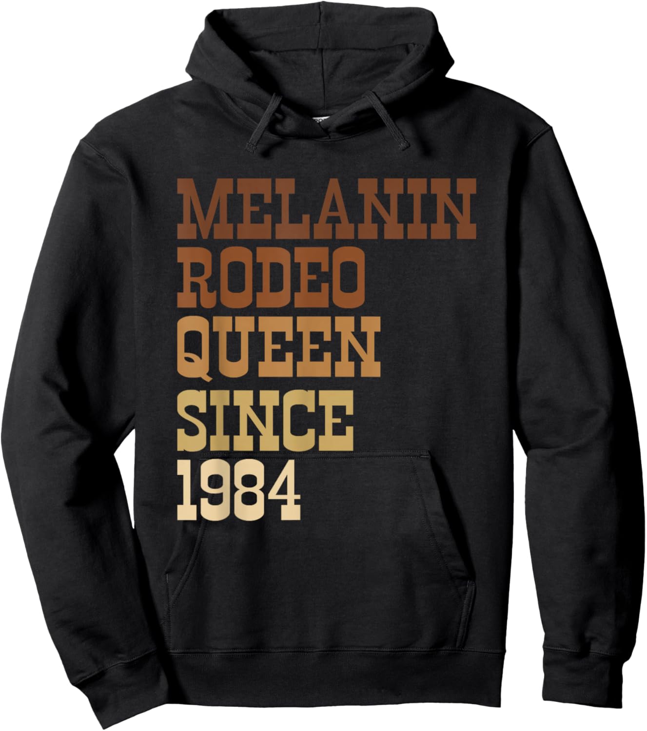40th Birthday African Cowgirl Melanin Rodeo Queen Since 1984 Hoodie - Hoodie | Black