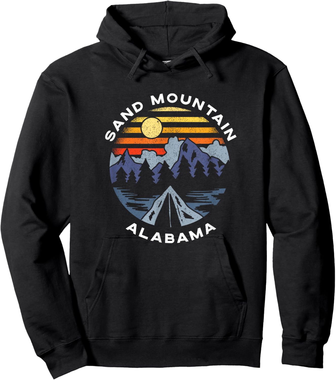 Sand Mountain Alabama Mountains and Forest Vacation Souvenir Hoodie - Hoodie | Black