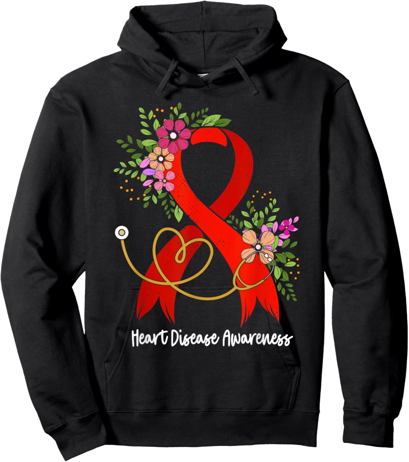 Cardiac Heart Disease Awareness Cardiologist Nurse Hoodie - Hoodie | Black
