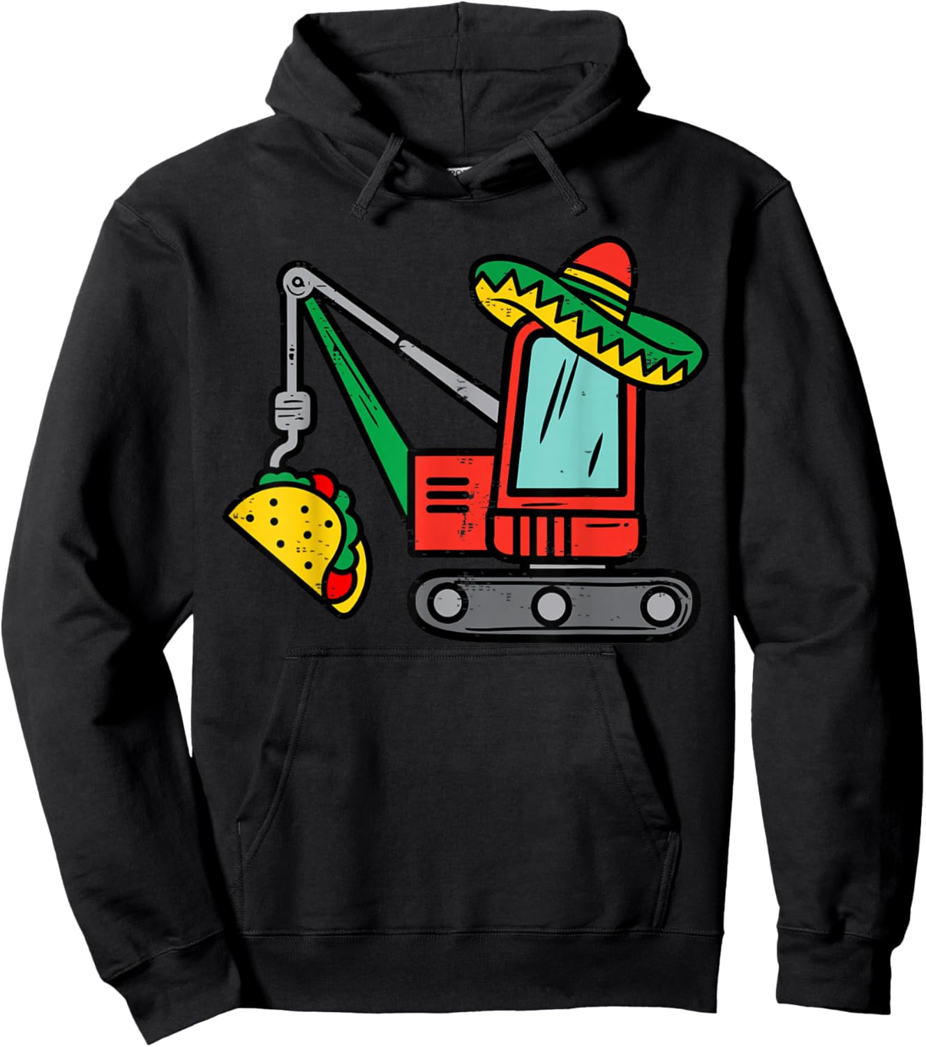 Mexican Crane Tacos Boys Cinco De Mayo Fiesta Kids Toddler Hoodie - Hoodie | Black