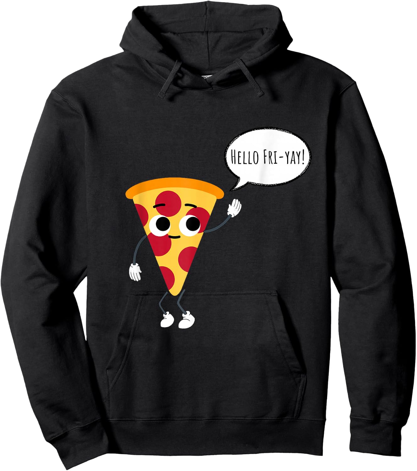 Funny Pizza Friday Men Women Kids Pizza Parlor Shop Hoodie - Hoodie | Black