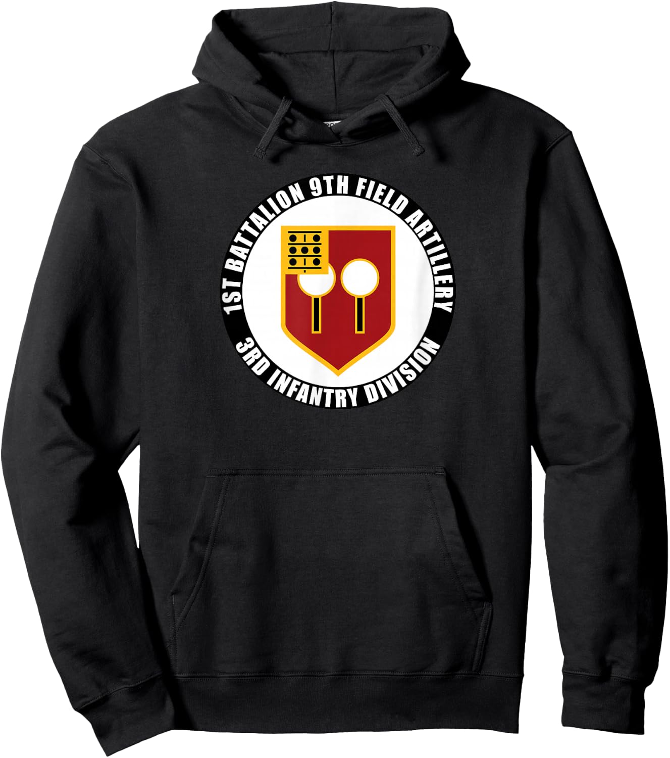 1st Battalion 9th Field Artillery 3rd Infantry Division Vet Hoodie - Hoodie | Black