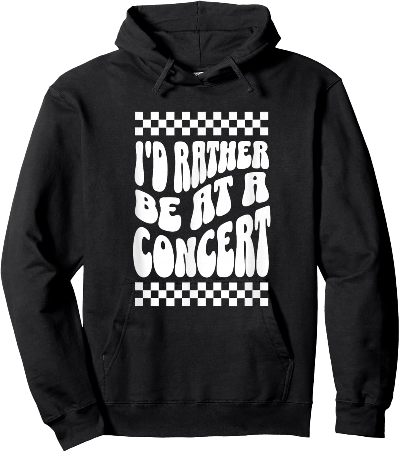 Id Rather Be At A Concert Music Lover Band Festival Country Hoodie - Hoodie | Black