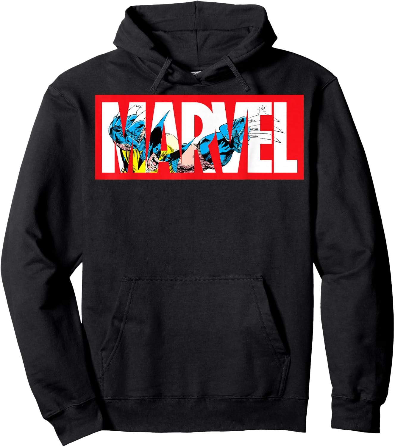 Marvel X-Men Wolverine Logo Fill Hoodie - Hoodie | Black