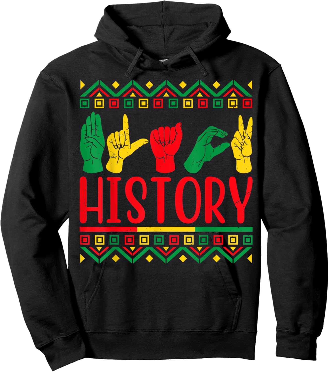 Black History Sign Language Empowerment Culture Black Pride Hoodie - Hoodie | Black