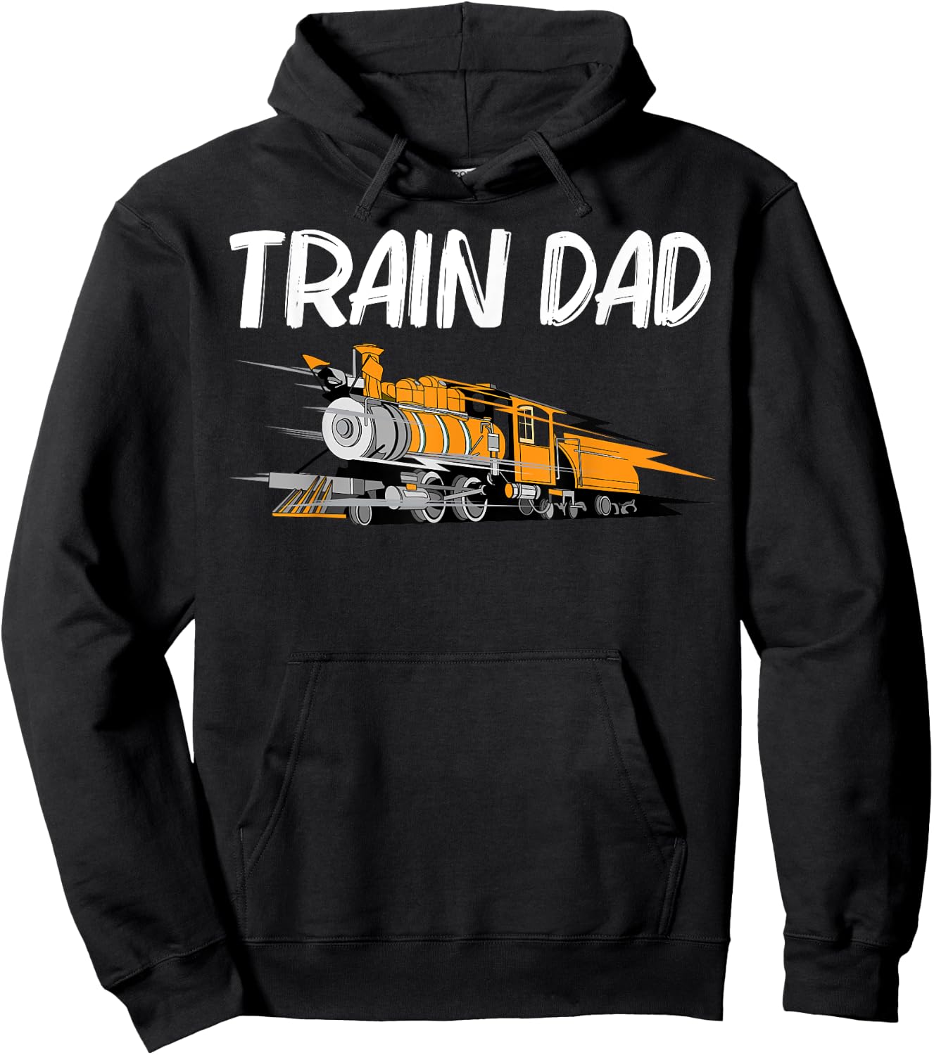 Train Gift Dad Men Cool Locomotives Train Conductors Hoodie - Hoodie | Black