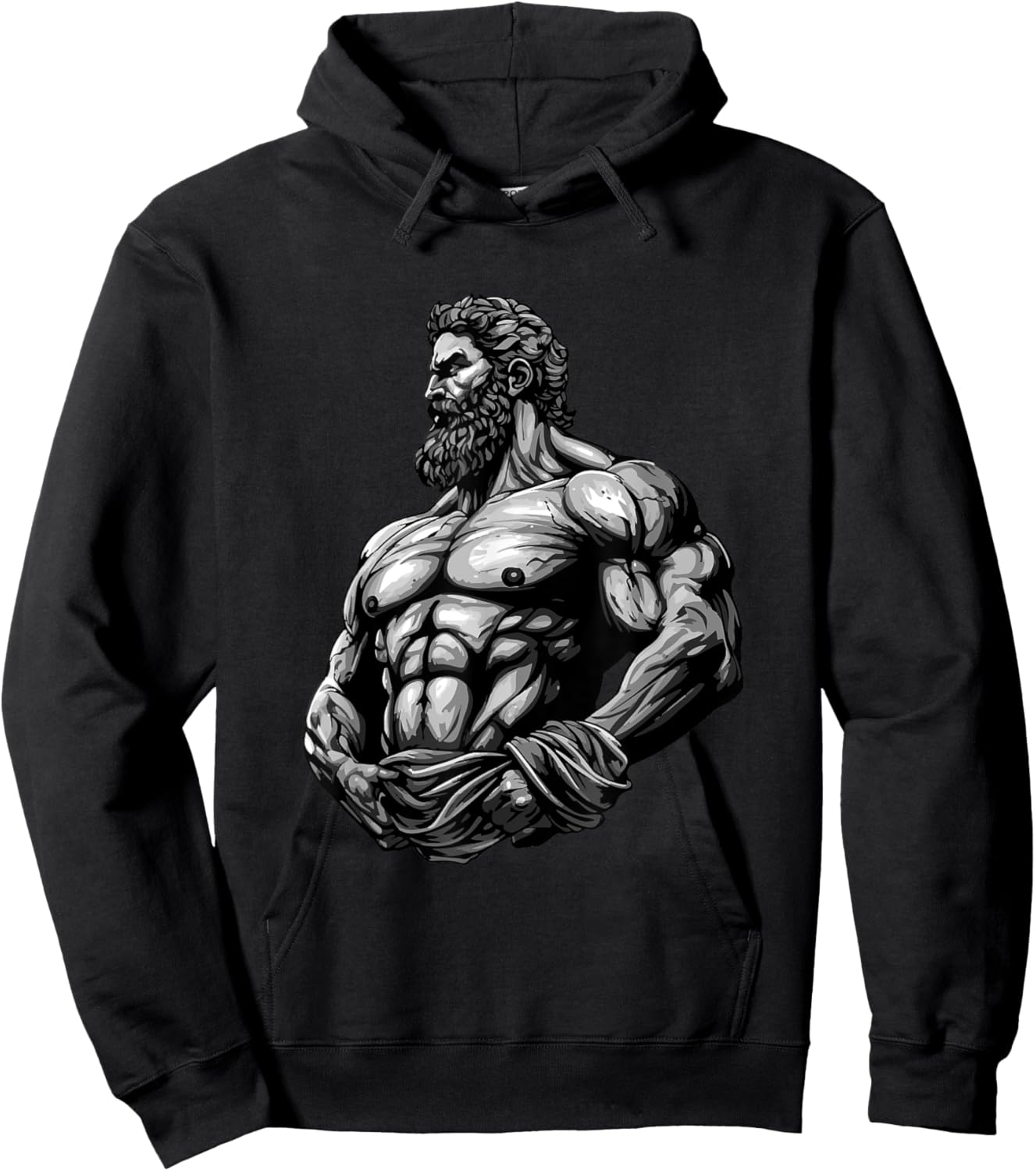 Greek Warrior Bodybuilding Gym Muscles Fitness Hoodie - Hoodie | Black