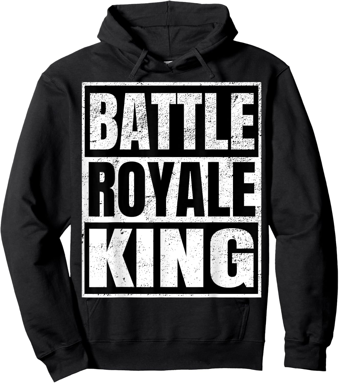 Battle Royale King Distressed Gamer Gift Hoodie - Hoodie | Black