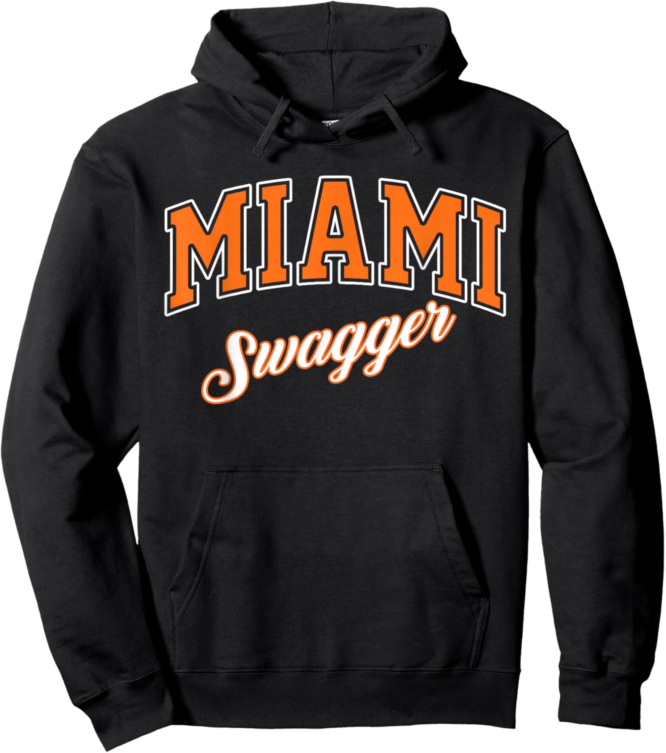 Miami Swagger Graphic Trendy Miami Vibes with Modern Flair Hoodie - Hoodie | Black