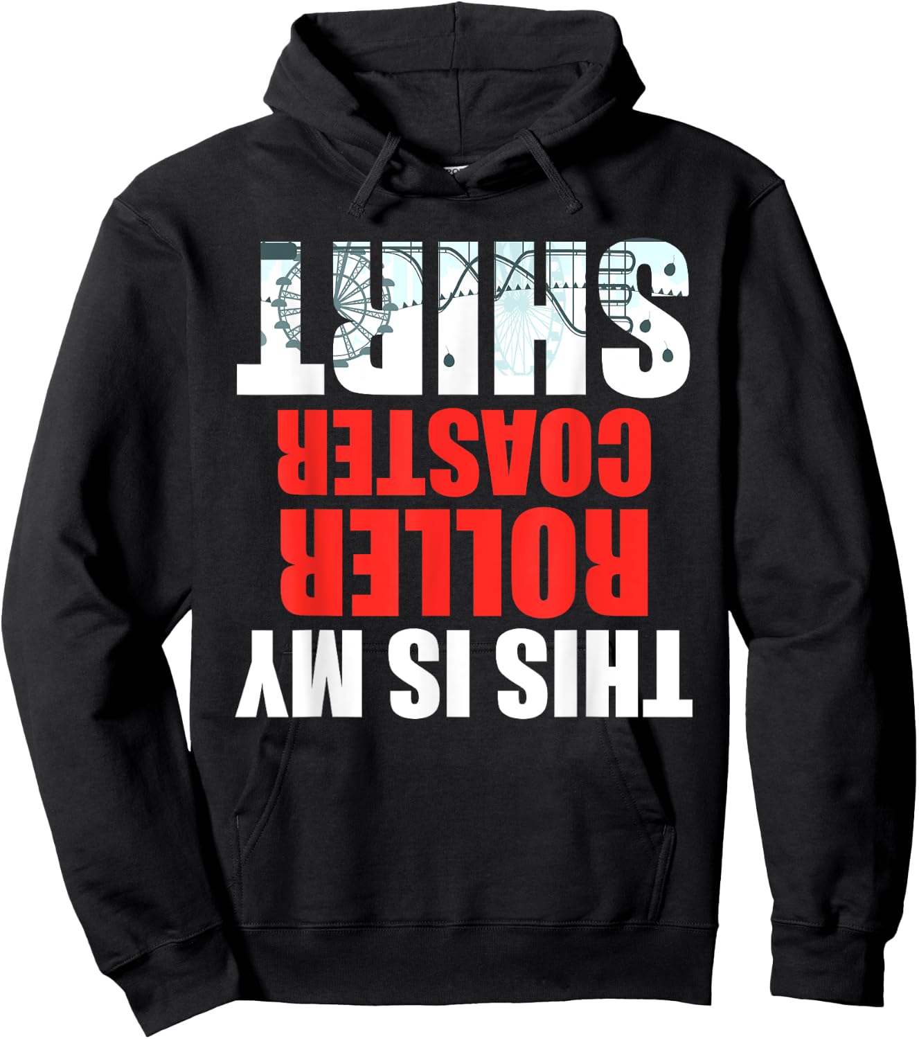 This is My Roller Coaster Funny Theme Park Carnival Ride Hoodie - Hoodie | Black