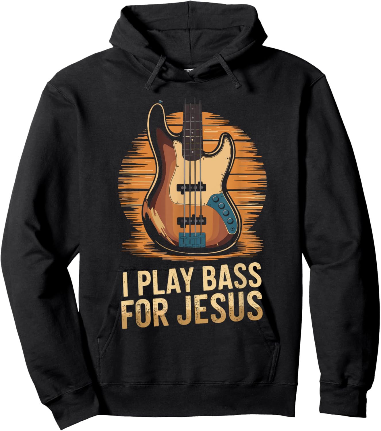 I Play Bass For Jesus, Christian Bassist and Bass Guitar Hoodie - Hoodie | Black