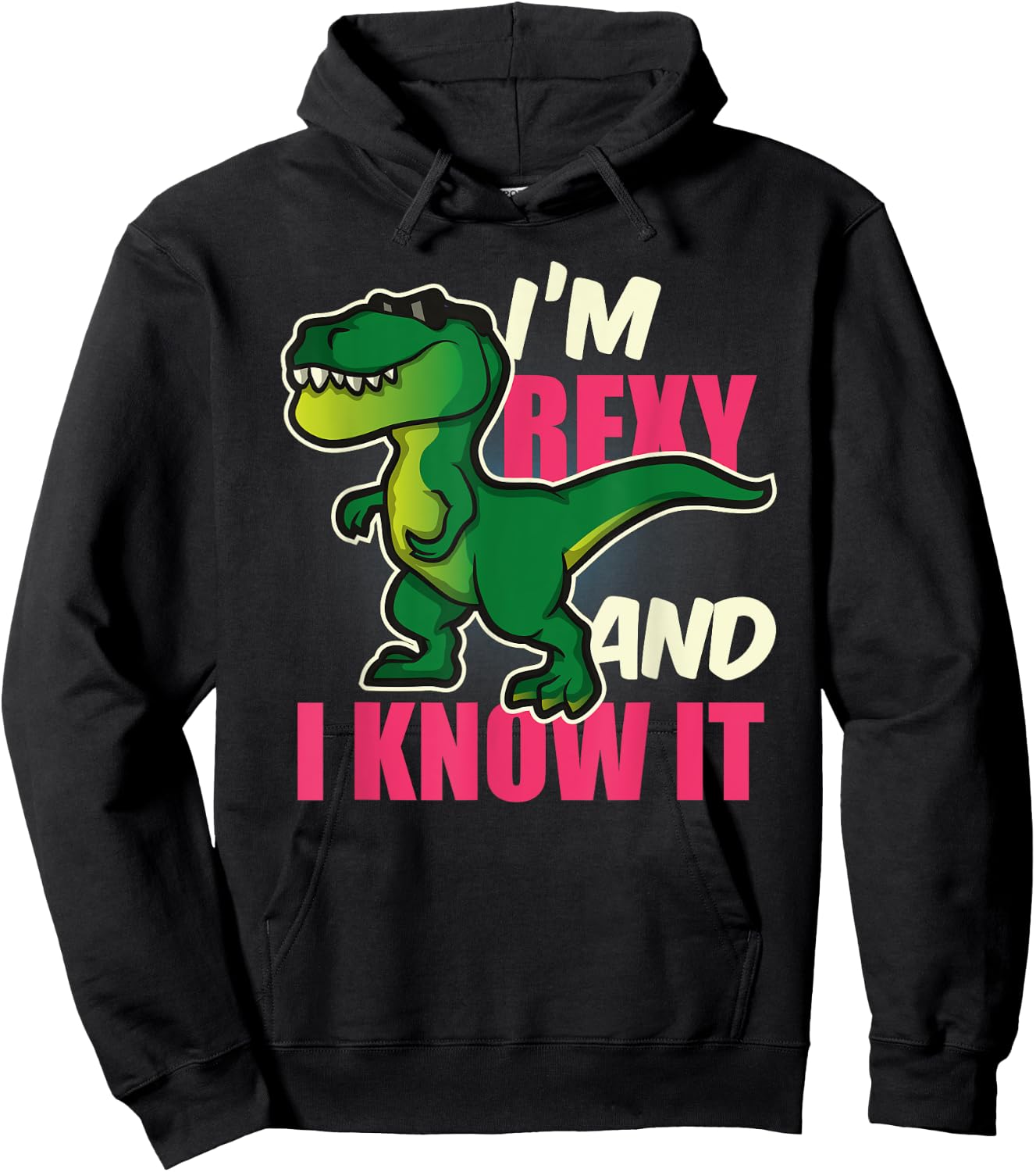 Funny Dinosaur T Rex Shirt for Children Youth and Adults Hoodie - Hoodie | Black