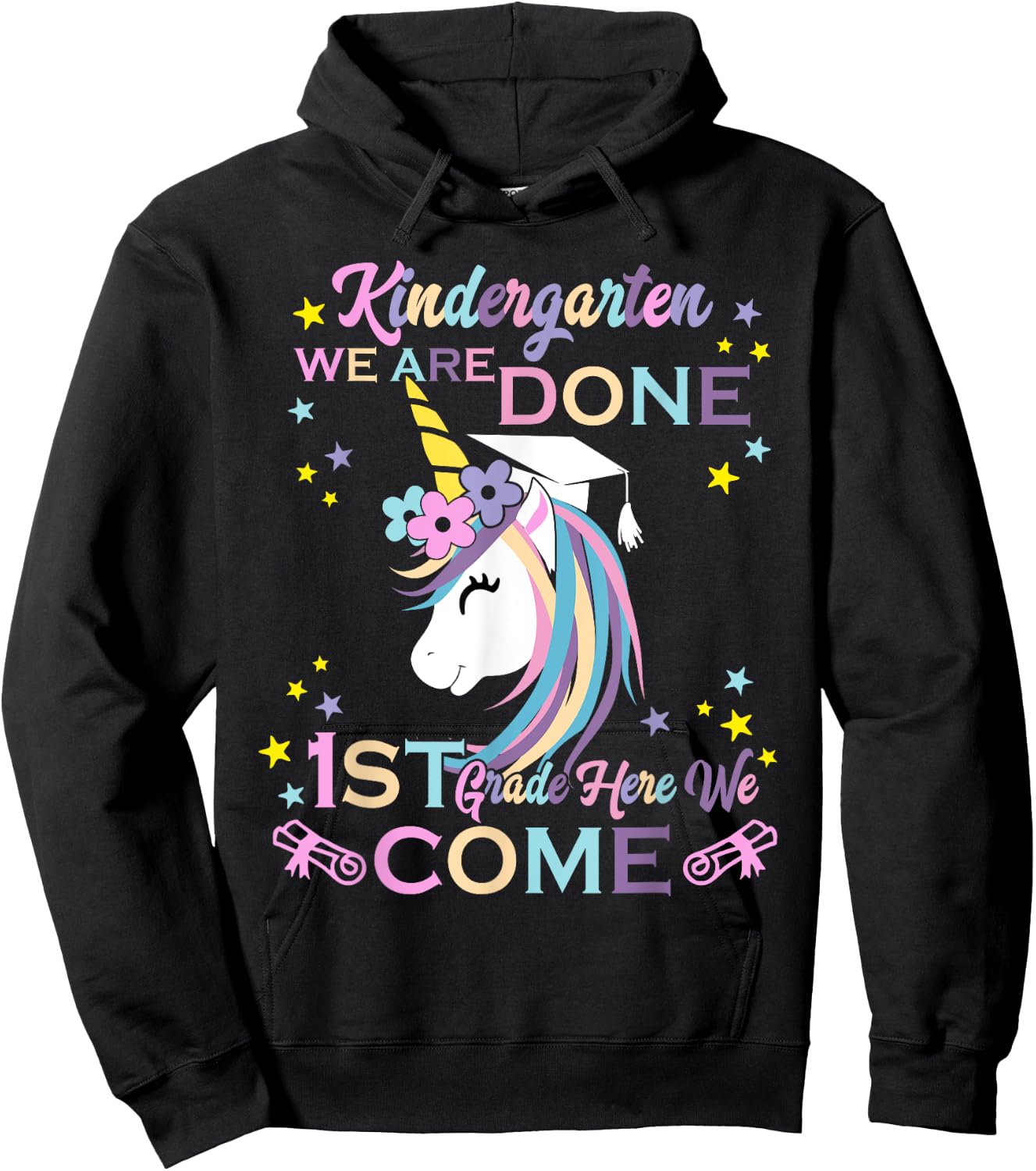 Kindergarten Graduation Magical Unicorn Hoodie - Hoodie | Black