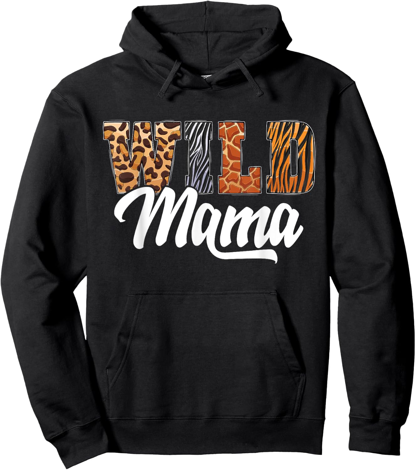 Wild Mama Zoo Born Wild Birthday Safari Jungle Hoodie - Hoodie | Black