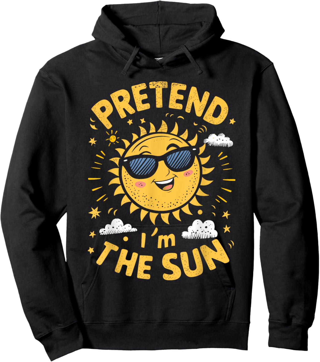 Pretend I'm The Sun Funny Lazy Halloween Matching Costume Hoodie - Hoodie | Black