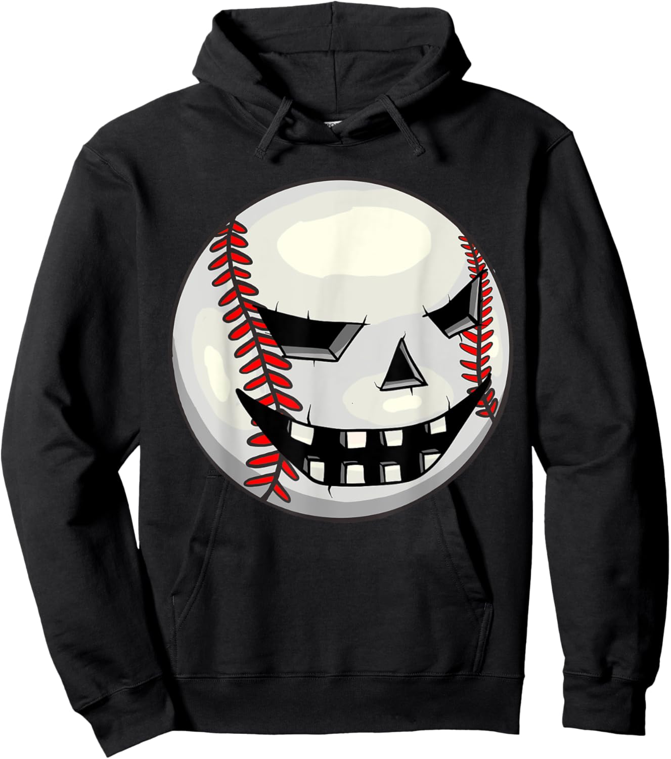 Boys Halloween Jack O Lantern Baseball Player Coach Pitcher Hoodie - Hoodie | Black