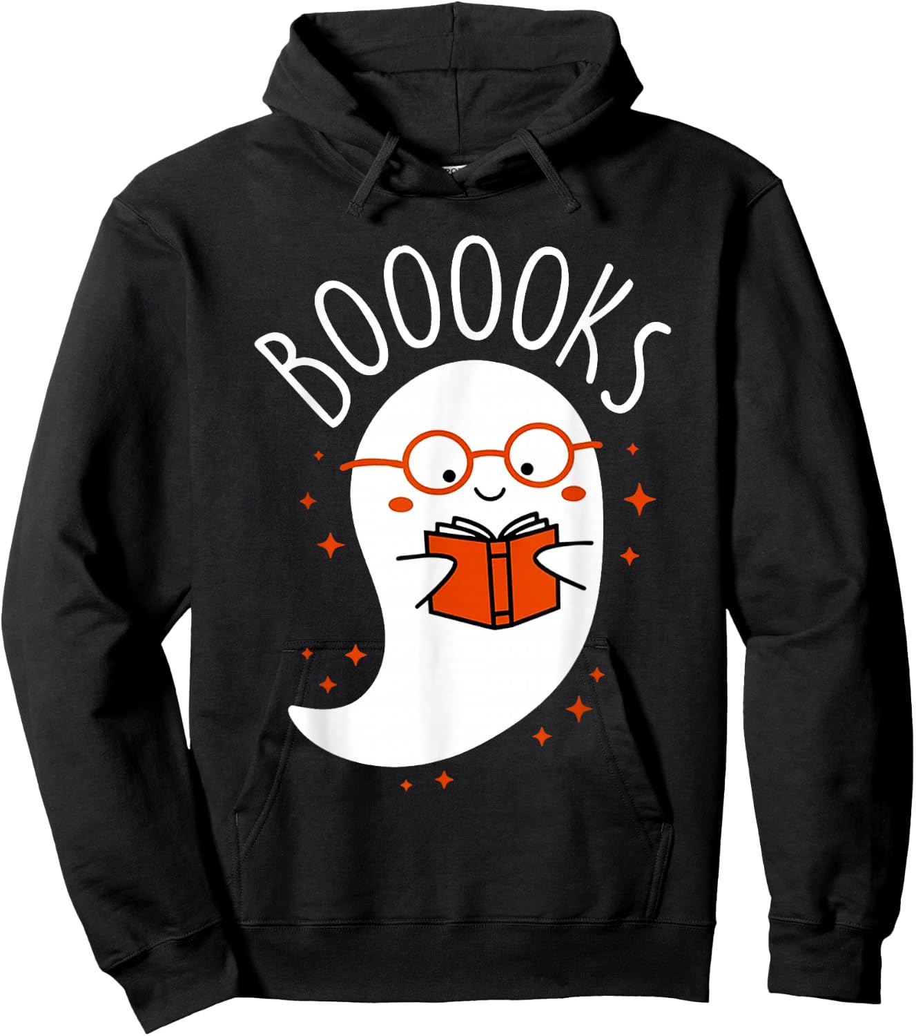 Booooks Shirt, Ghost Books, Halloween Teacher Hoodie - Hoodie | Black